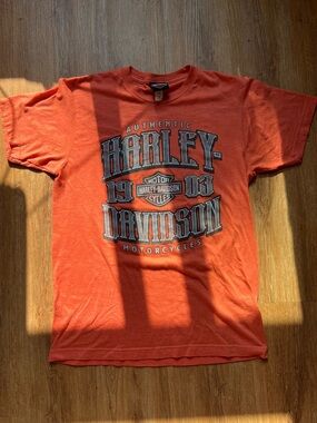 Harley-Davidson Orange Short-Sleeve Graphic Tee